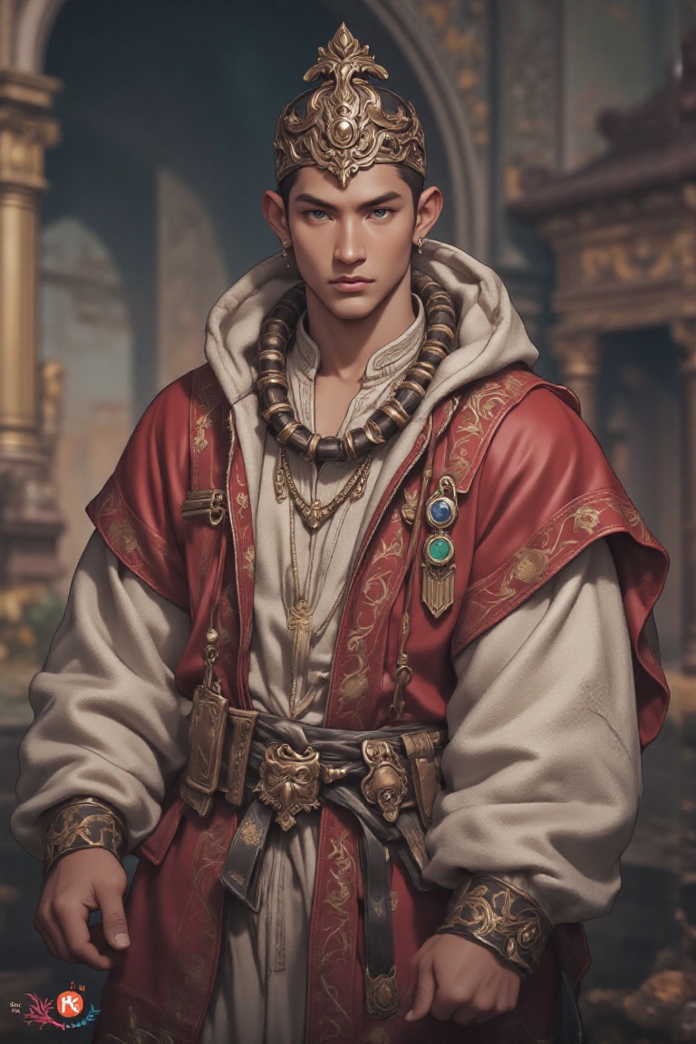 handsome man,  wearing outfit,  8K on Tensor.Art
