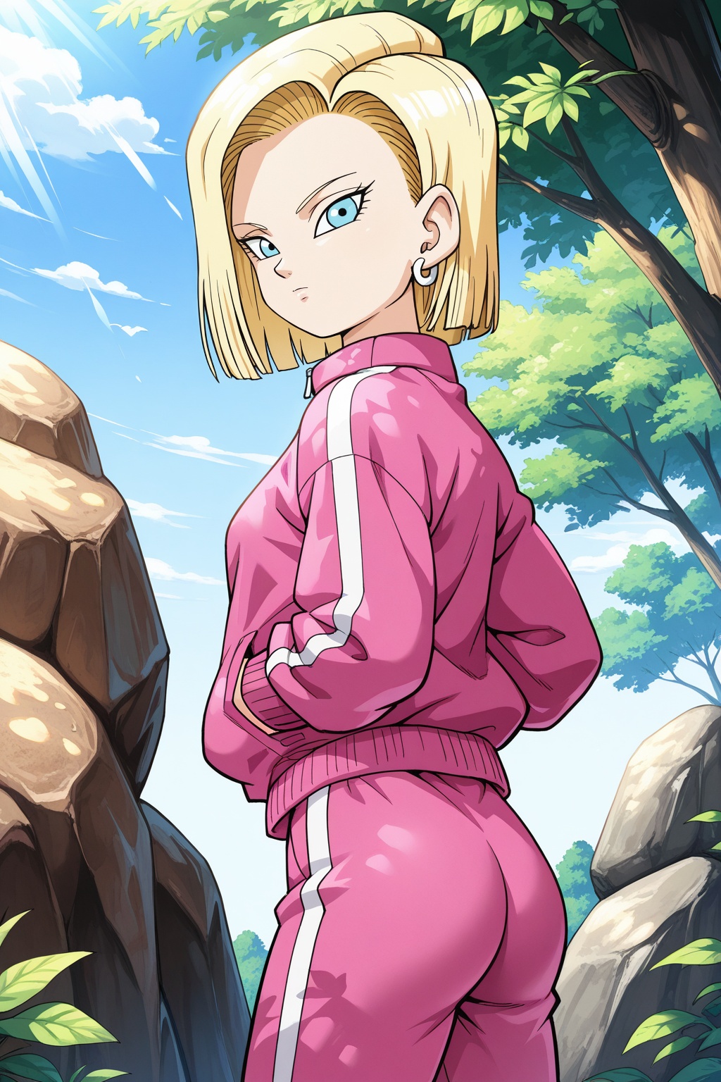 detailed face,  android 18,  dbs_tracksuit on Tensor.Art