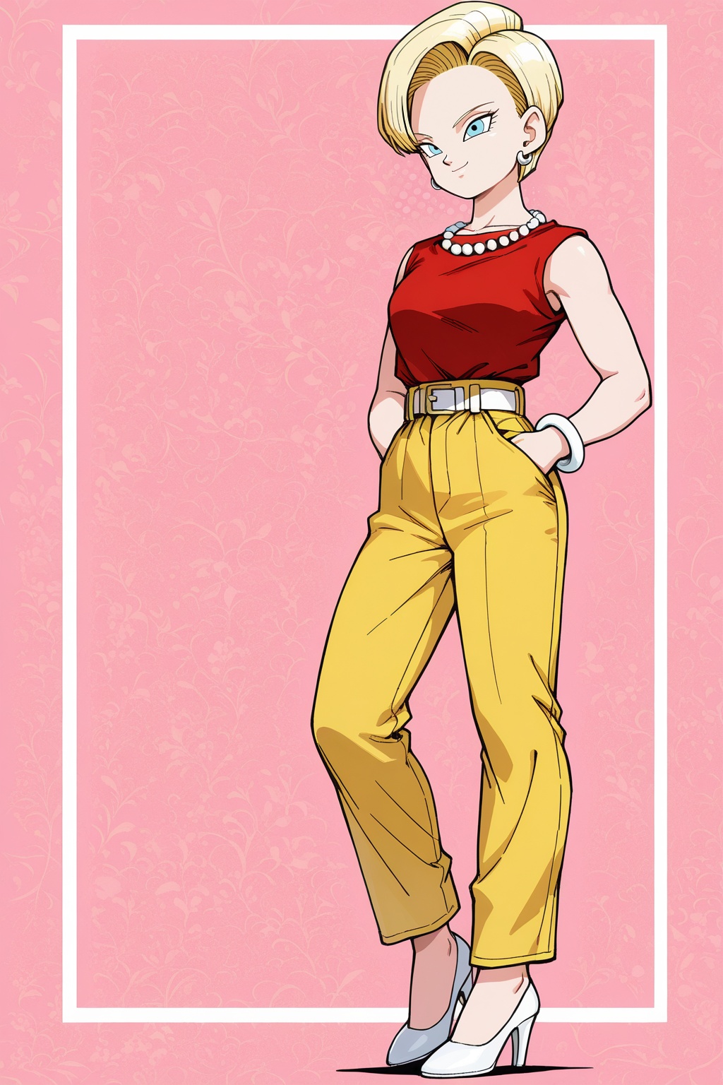 detailed face,  android 18,  gt_casual_outfit on Tensor.Art