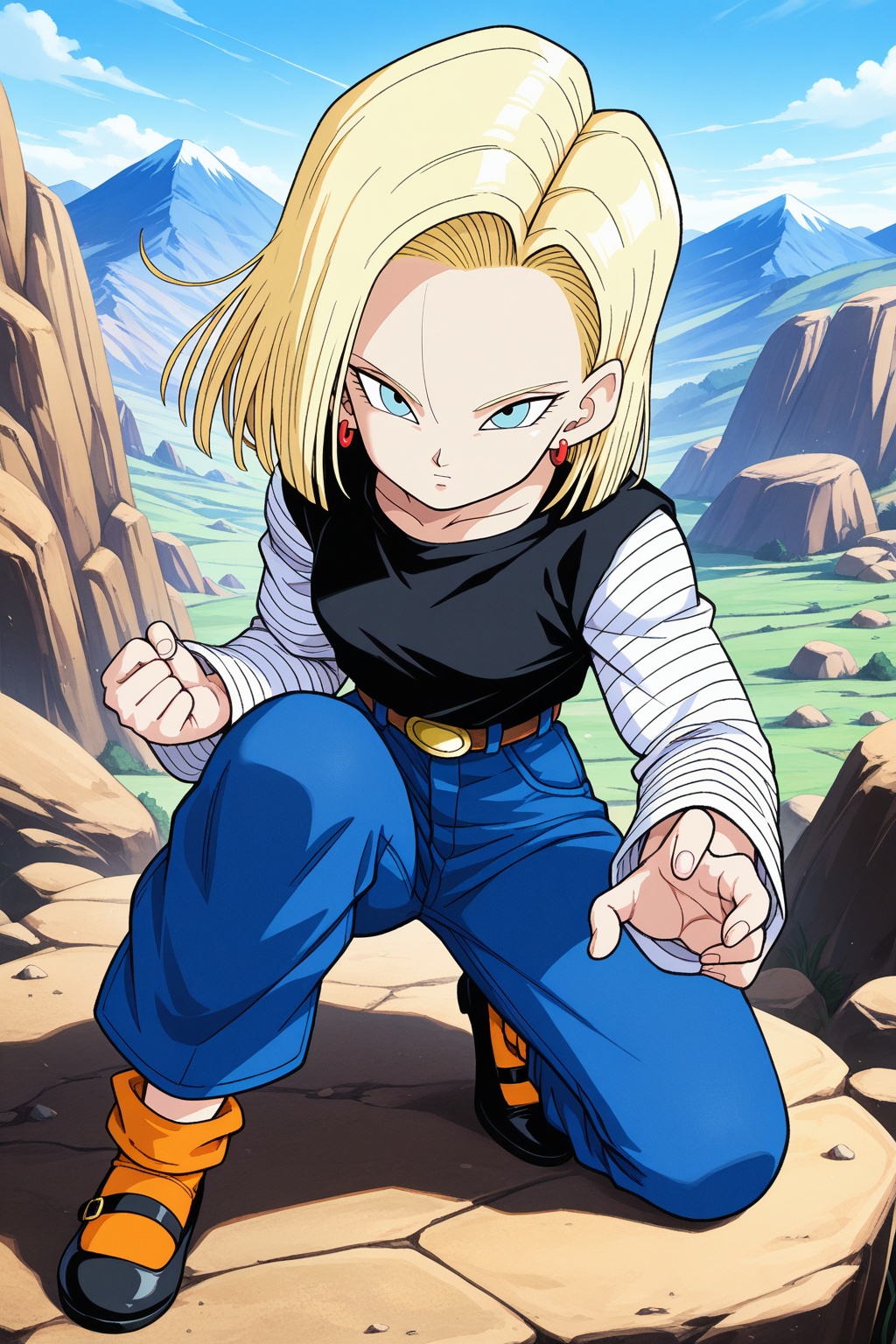 detailed face,  android 18,  buu_saga on Tensor.Art