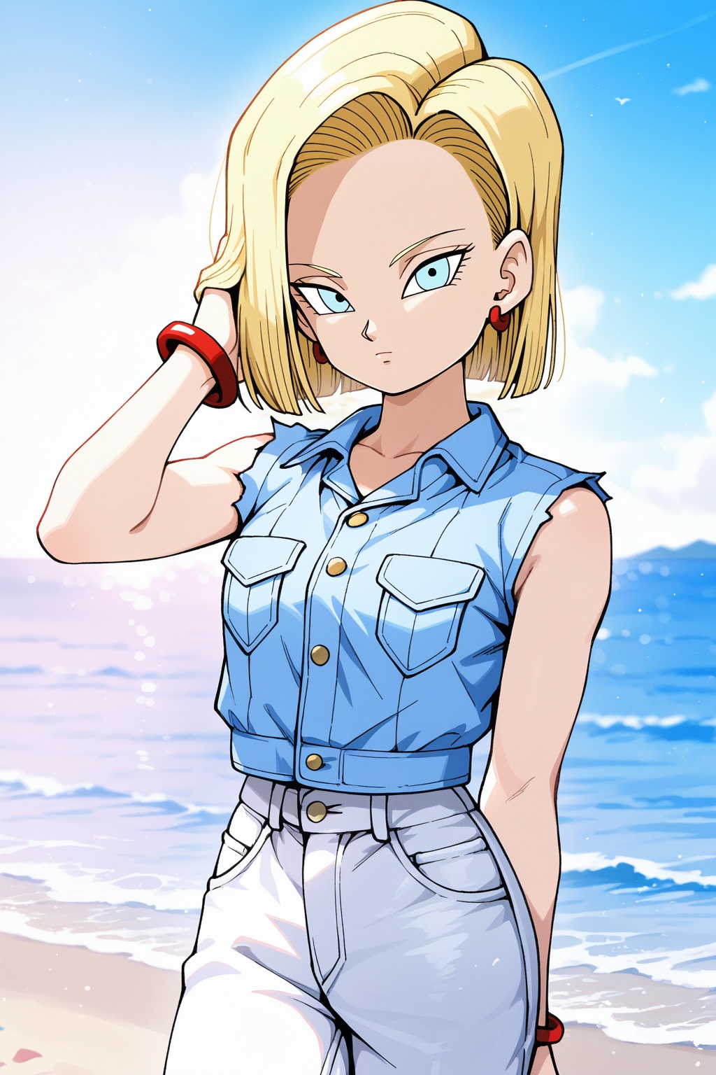 detailed face,  android 18,  buu_saga_casual on Tensor.Art