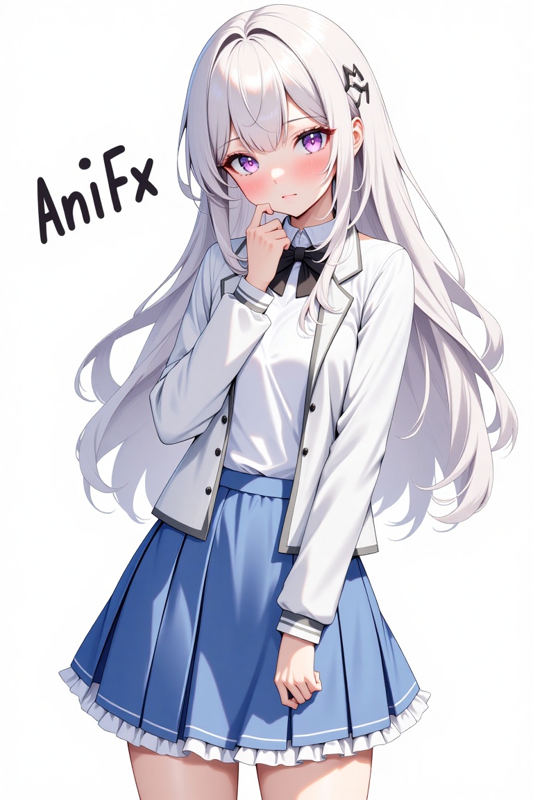 anime artwork by ry012,  girl,  white hair on Tensor.Art