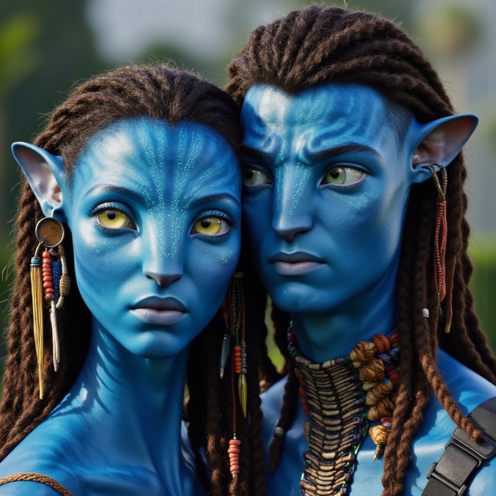 a couple photoshoot,  Avatar,  blue skin on Tensor.Art