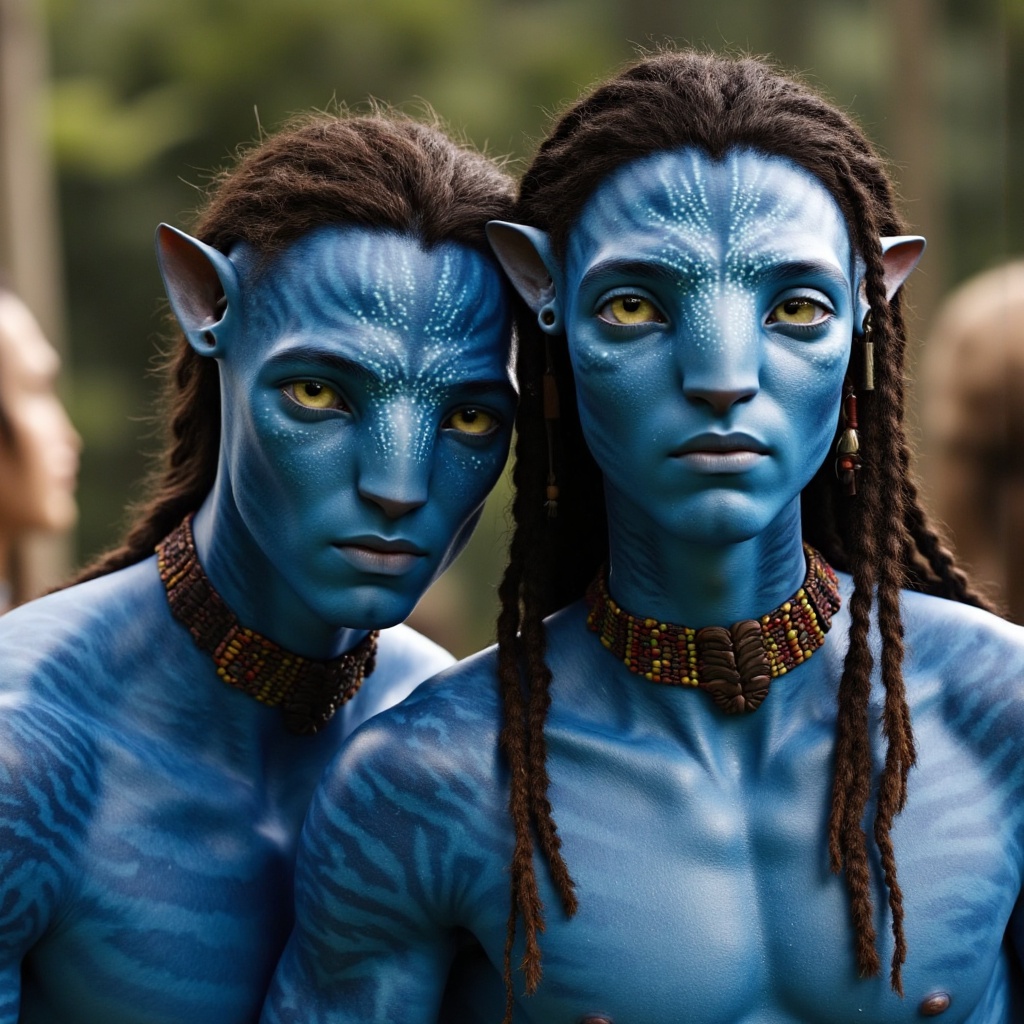a couple photoshoot,  Avatar,  blue skin on Tensor.Art