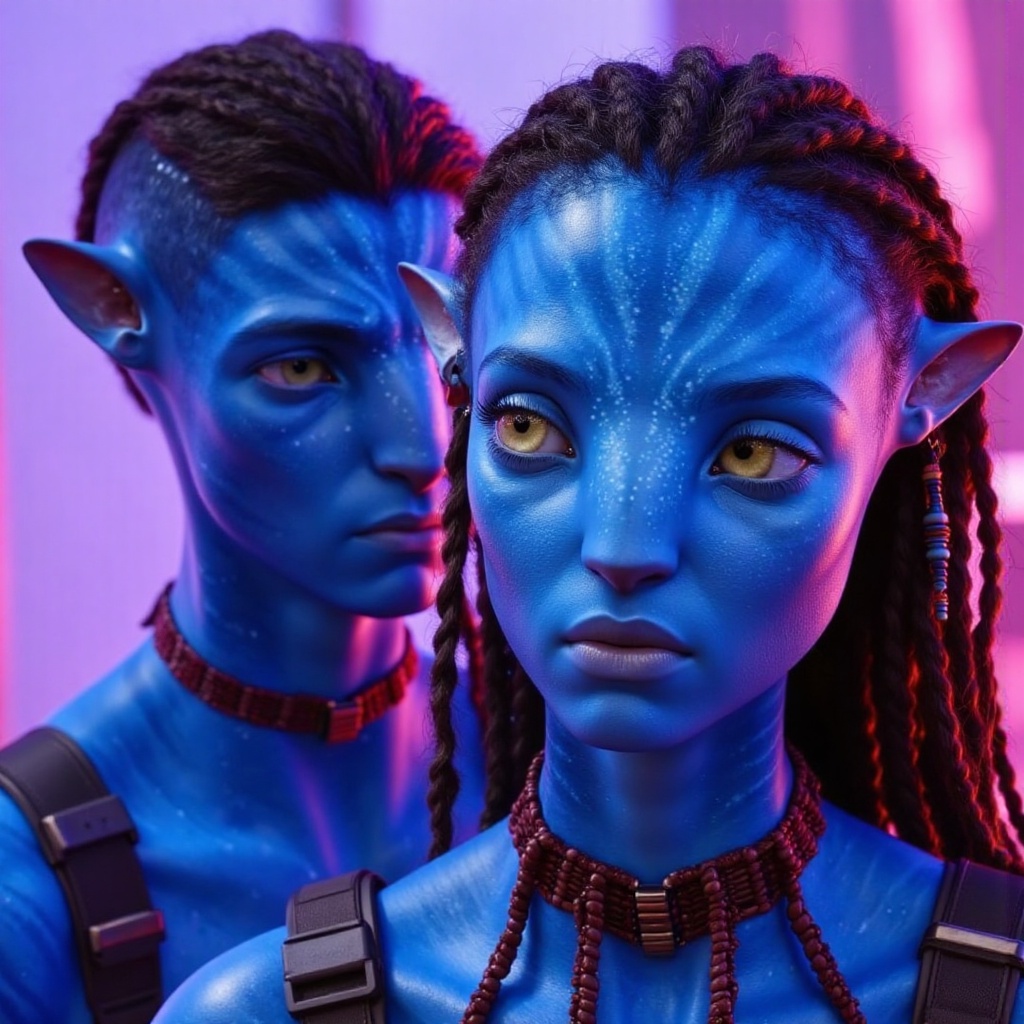 a couple photoshoot,  Avatar,  blue skin on Tensor.Art