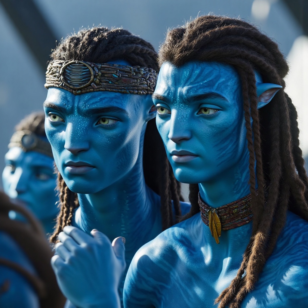 a couple photoshoot,  Avatar,  blue skin on Tensor.Art