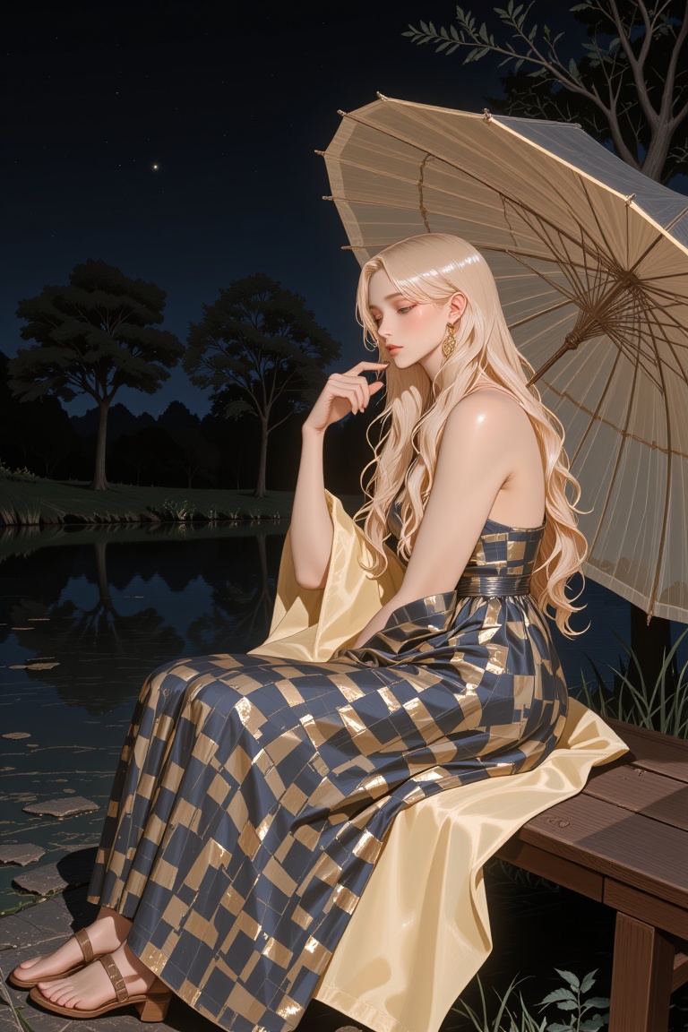 FlxV3lv3t,  In this evocative image,  a person with long on Tensor.Art
