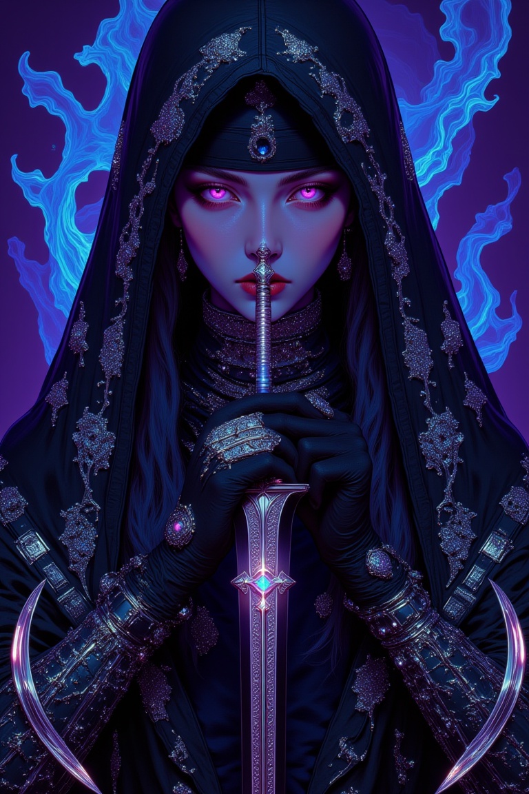 Hyp3rAn1me,  This highly detailed,  digitally rendered illustration unveils a captivating woman whose strong on Tensor.Art