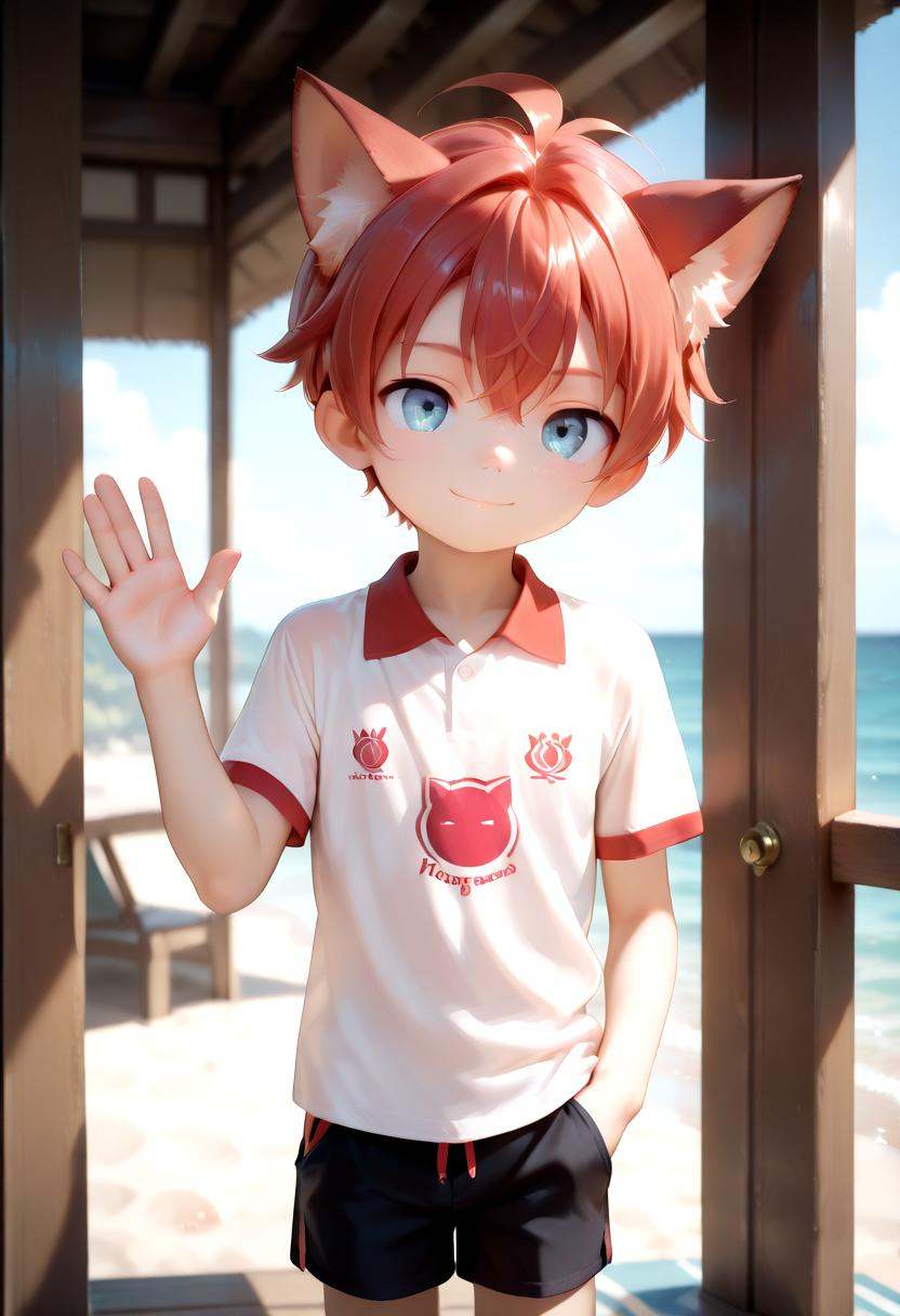 detailed eyes,  beach,  aki on Tensor.Art