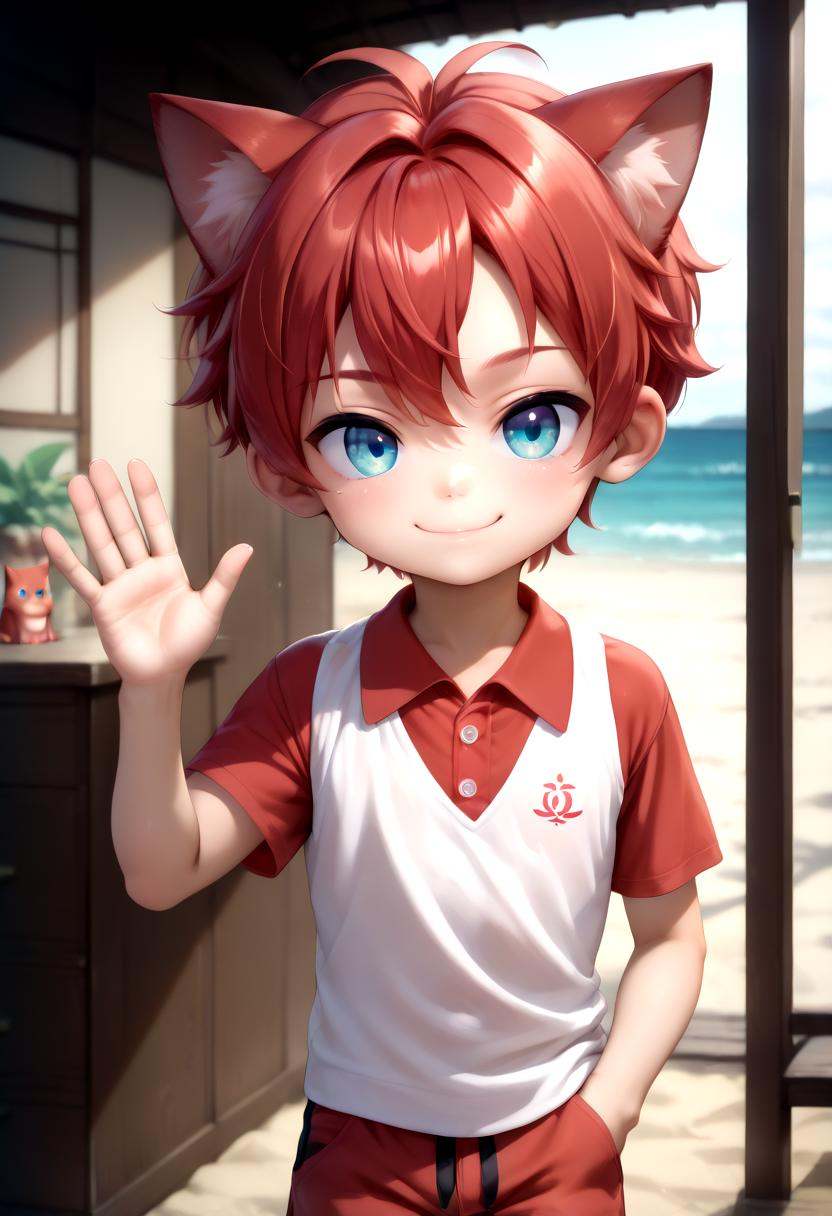 detailed eyes,  beach,  aki on Tensor.Art