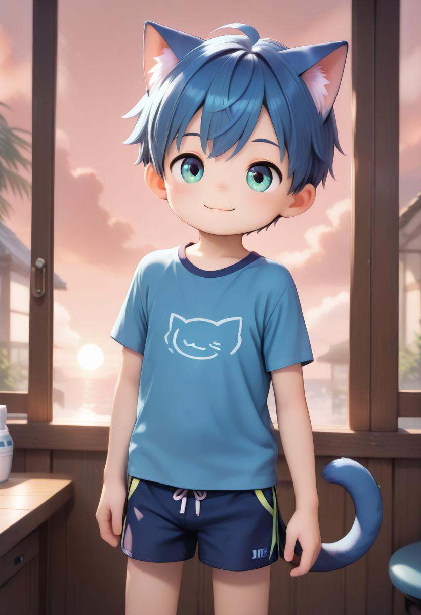 1boy,  type-g,  cat boy on Tensor.Art