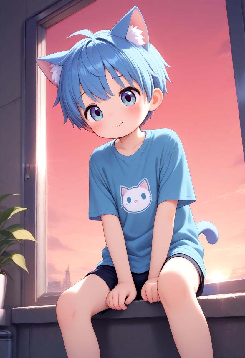 1boy,  type-g,  cat boy on Tensor.Art