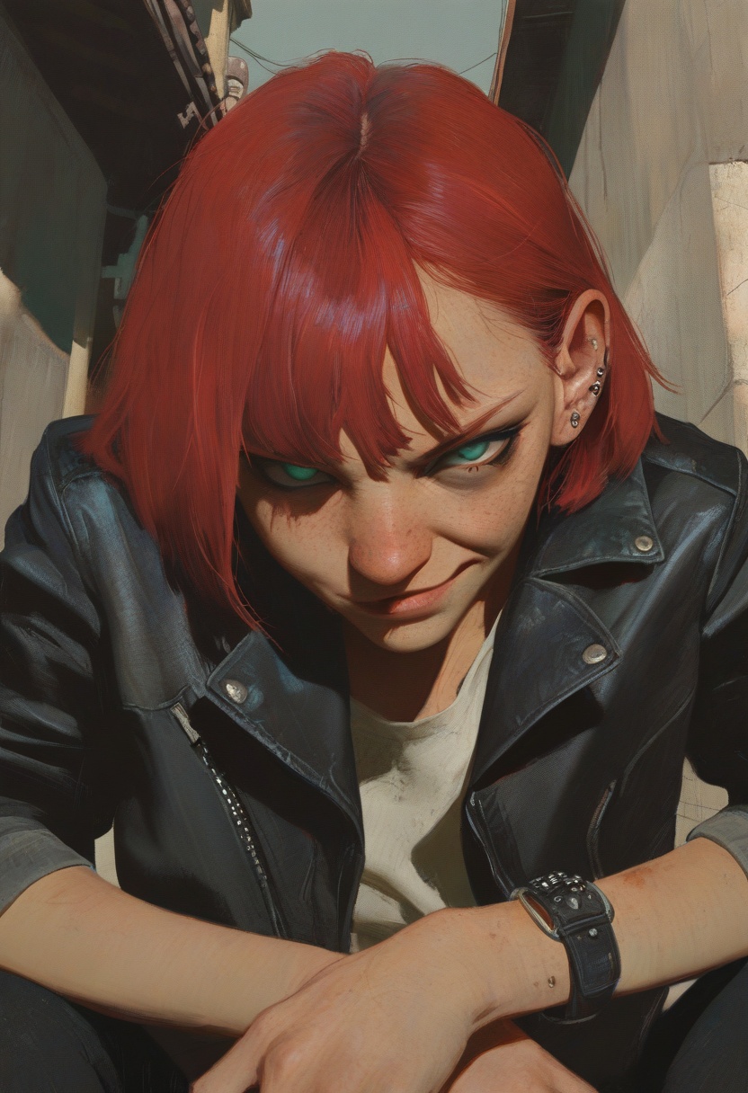 animaport,  1girl,  red hair on Tensor.Art