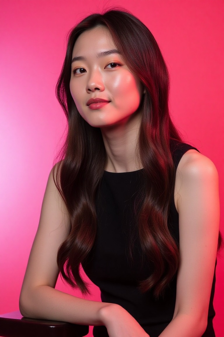 (1girl),  (long hair),  (black dress) on Tensor.Art