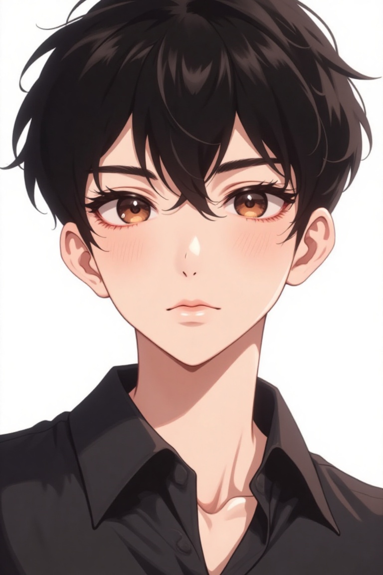 solo,  looking at viewer,  short hair on Tensor.Art