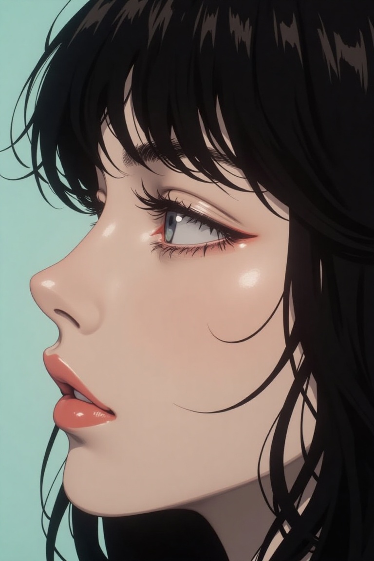 1girl,  solo,  black hair on Tensor.Art