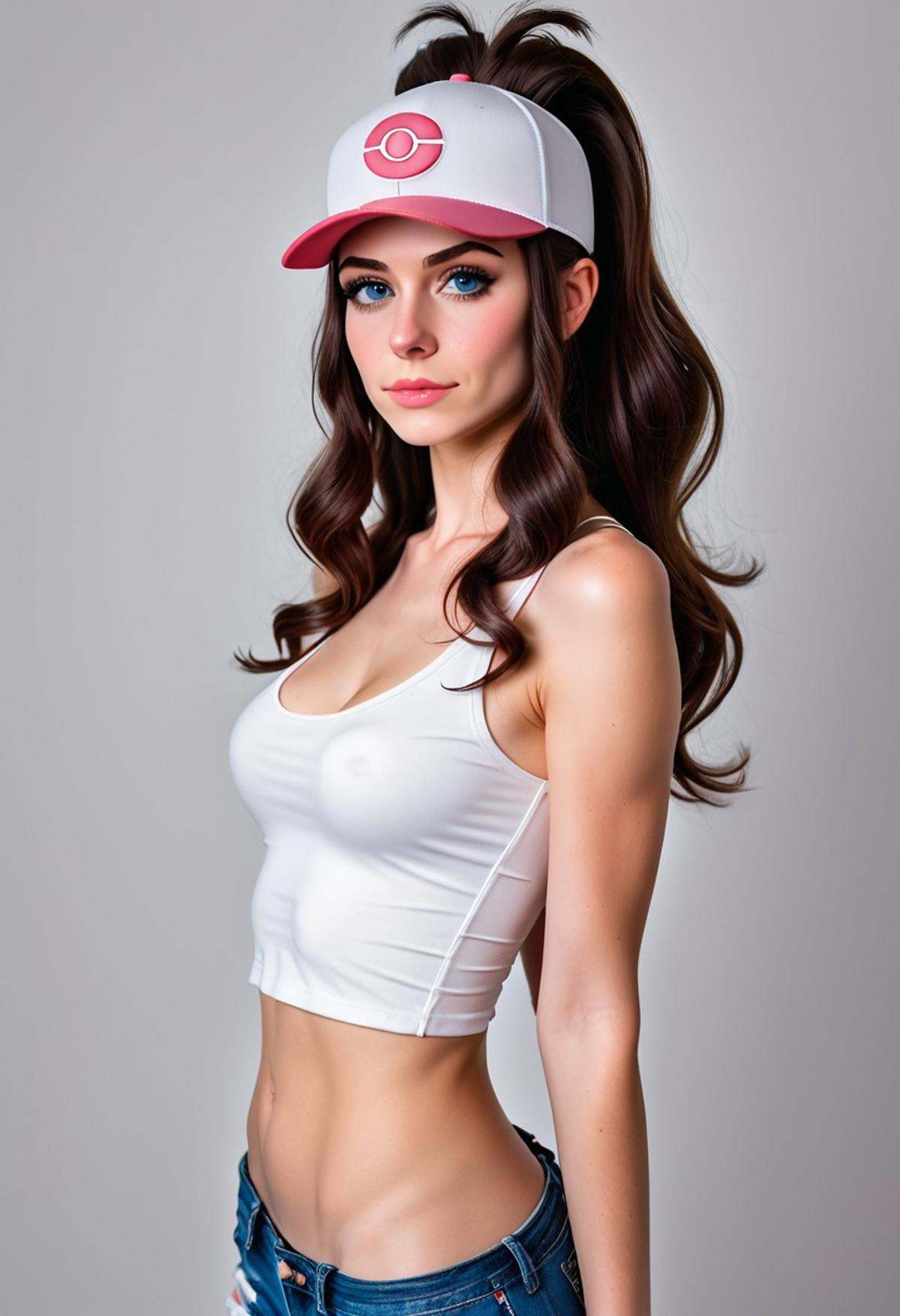 realistic,  (hilda from pokemon) on Tensor.Art
