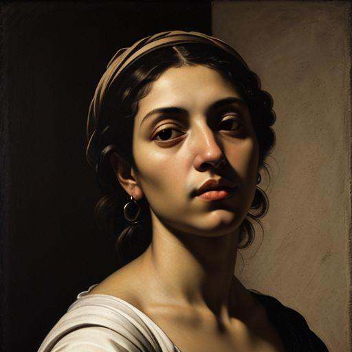 caravaggio,  brazilian woman,  brown skin on Tensor.Art
