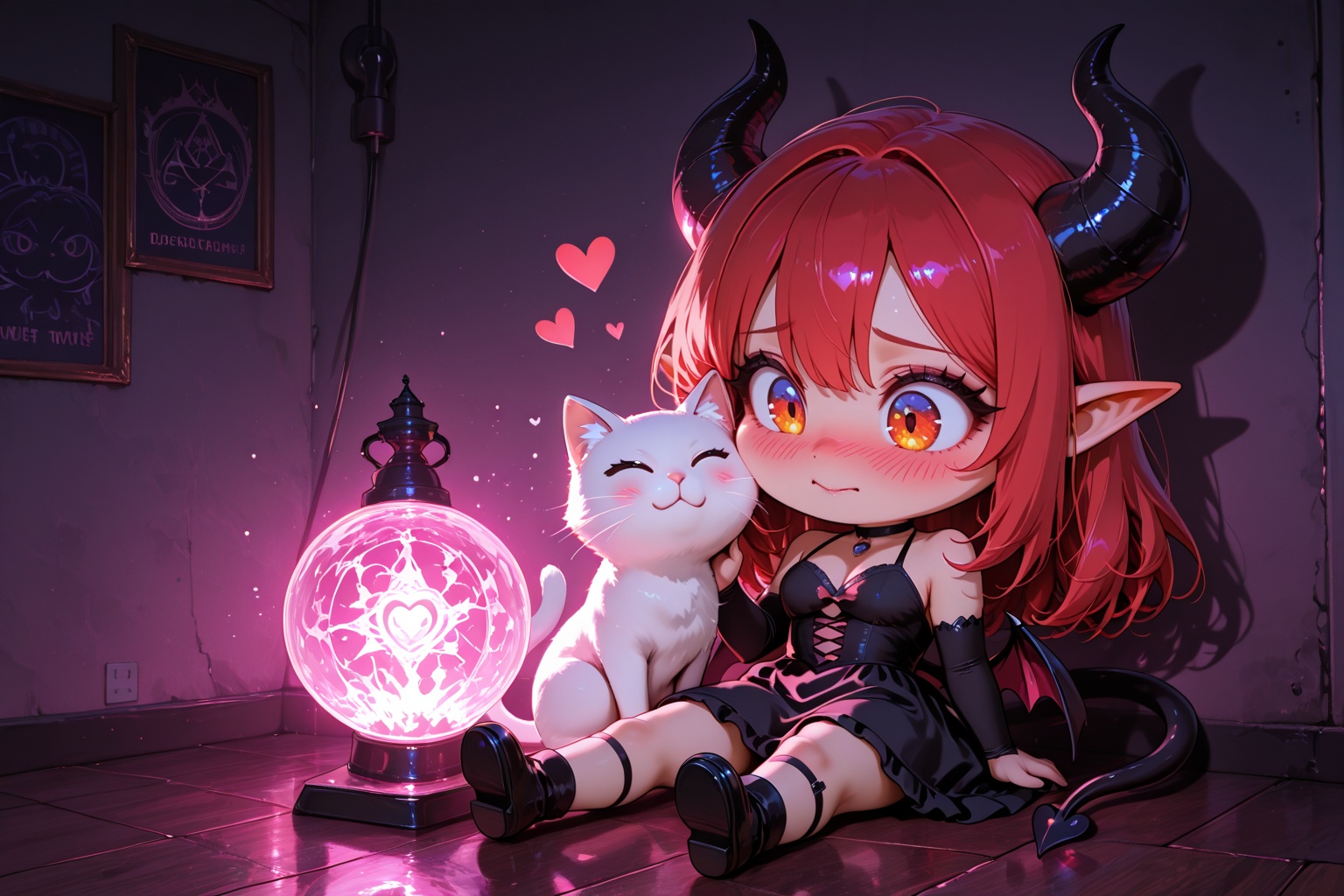 1 girl,  succubus,  horns on Tensor.Art