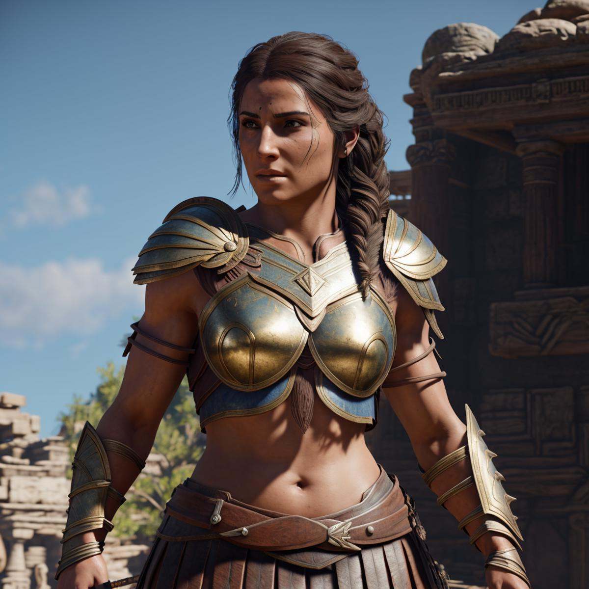 [ warrior woman with athletic body],  [spartan],  kassandra from Assassin's Creed Odyssey on Tensor.Art
