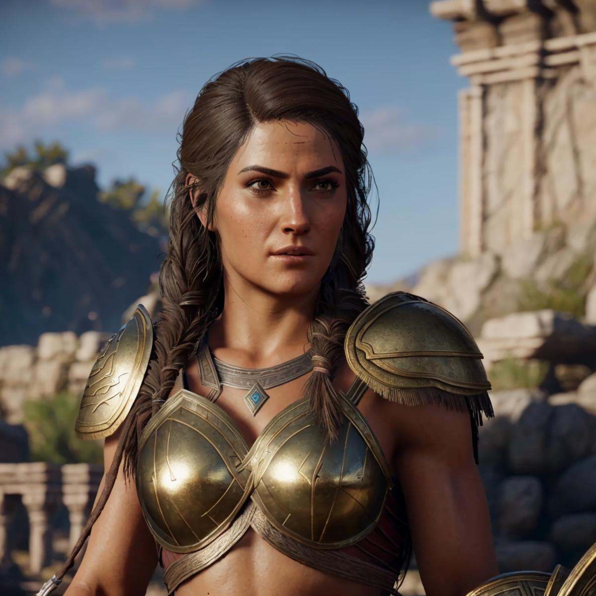 [warrior woman with athletic body],  [spartan],  kassandra from Assassin's Creed Odyssey on Tensor.Art