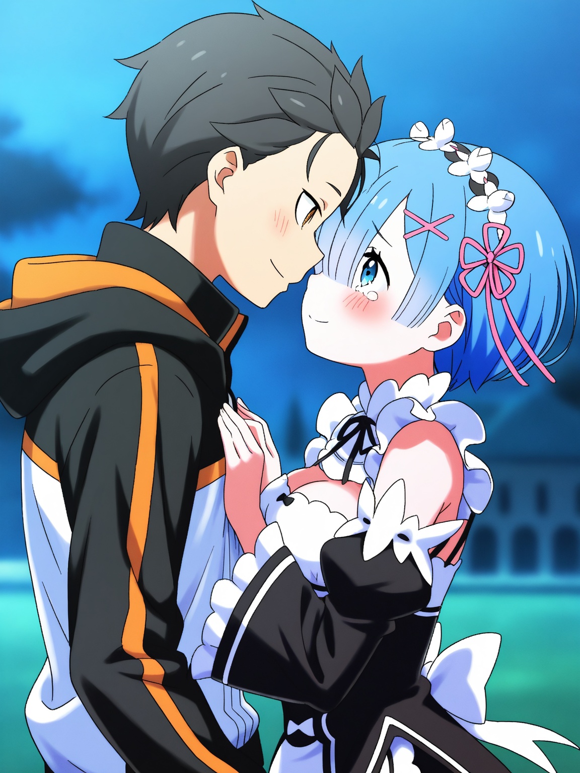 rem \(re:zero\),  natsuki subaru,  1girl on Tensor.Art