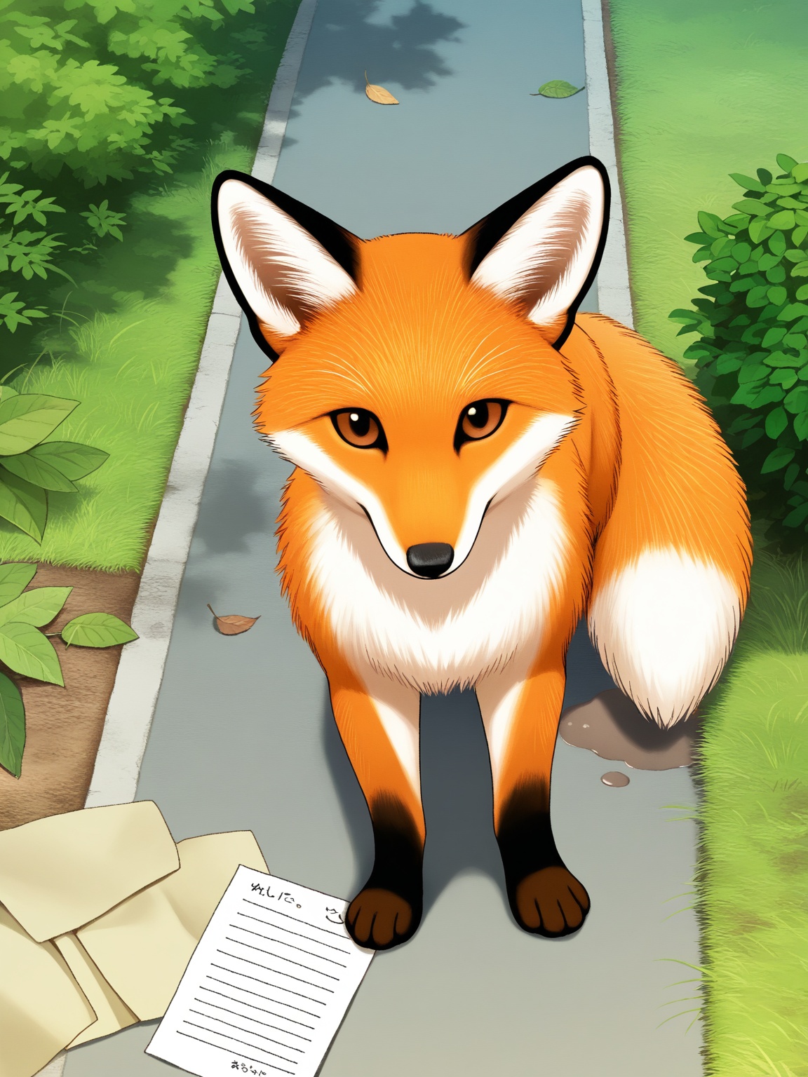 looking at viewer,  brown eyes,  tail on Tensor.Art