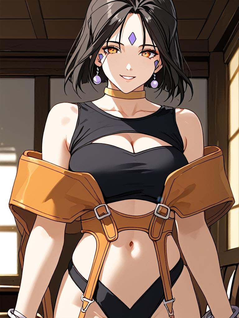 Expressiveh,  charming smile,  sexy posture on Tensor.Art