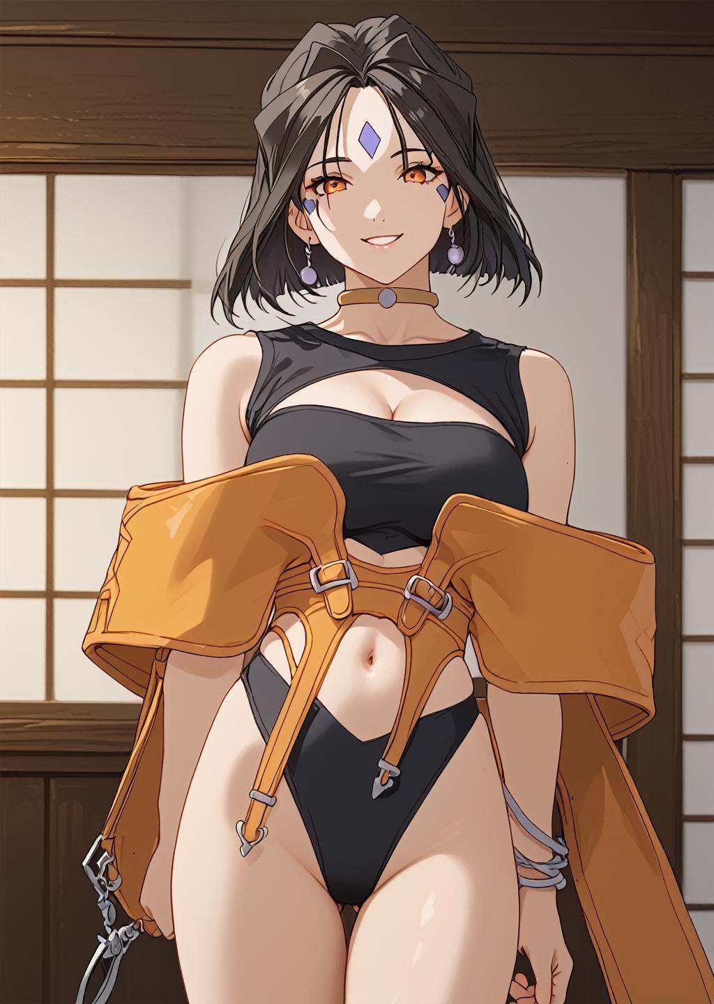 Expressiveh,  charming smile,  sexy posture on Tensor.Art