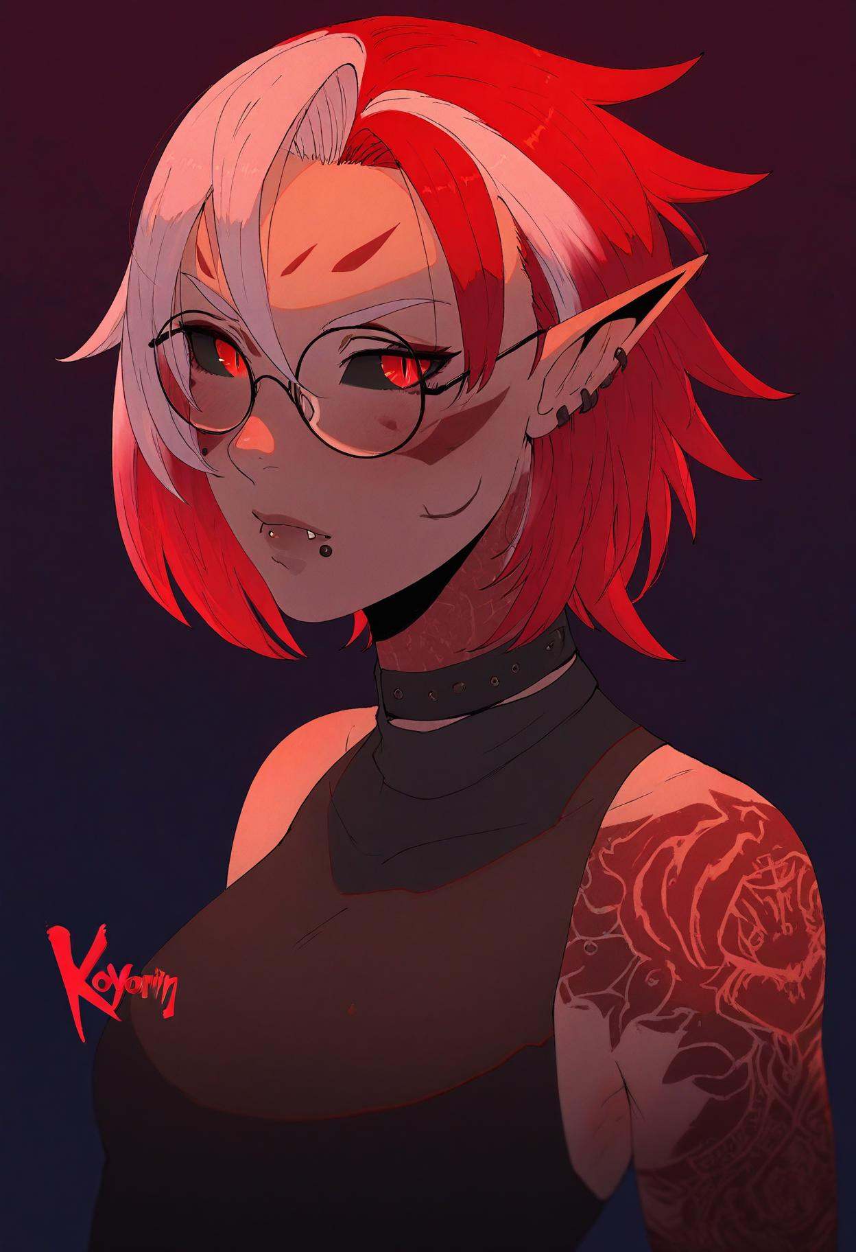 1girl,  koyorin,  arm tattoo on Tensor.Art