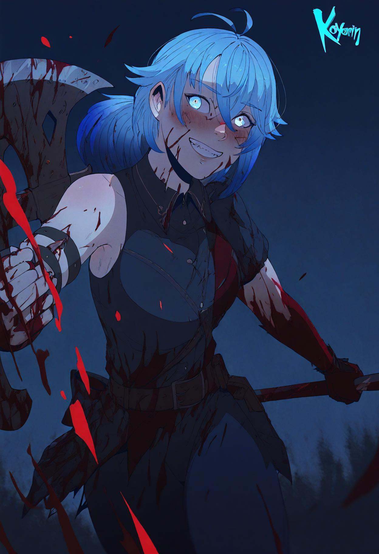 1girl,  koyorin,  axe on Tensor.Art