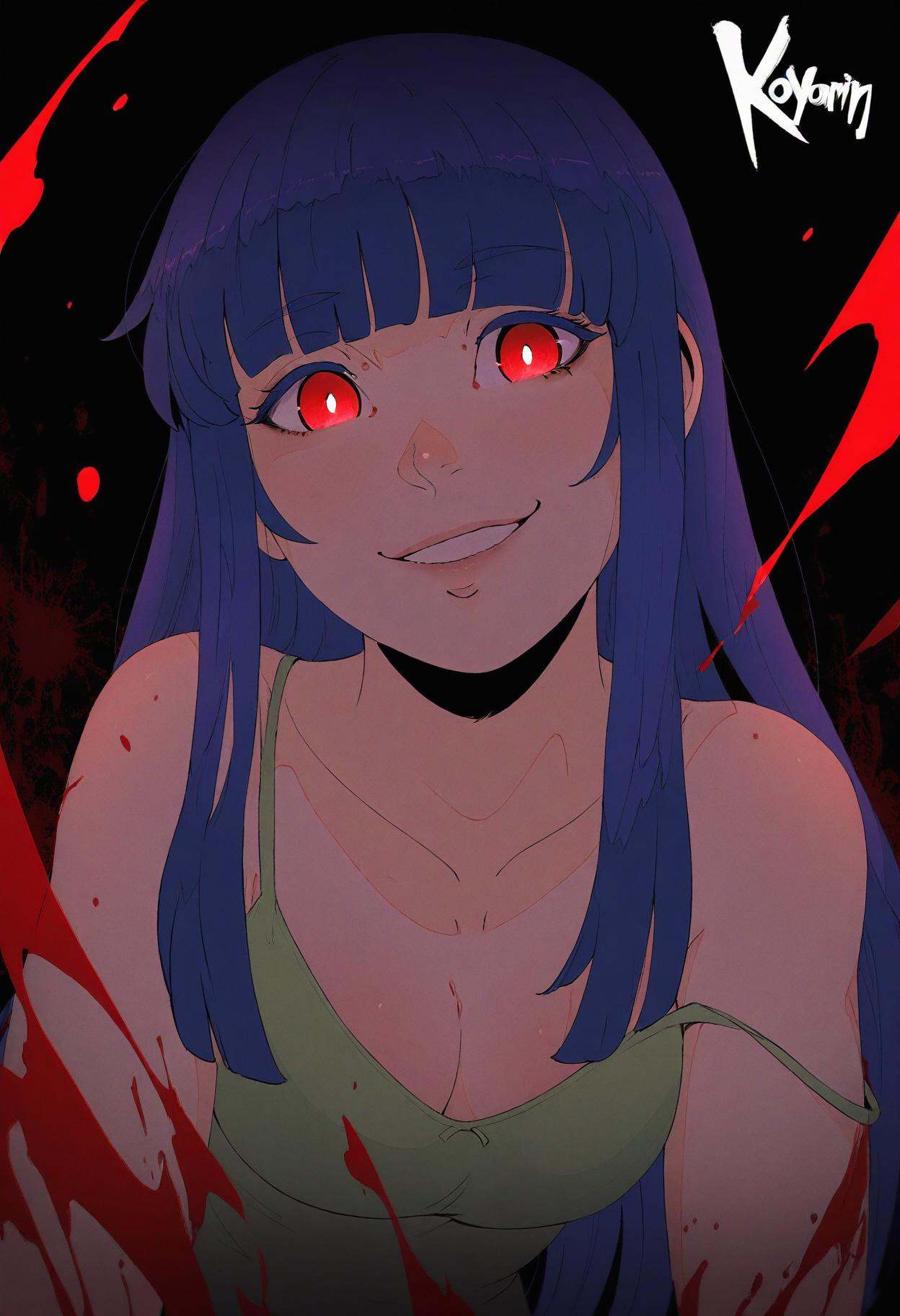 1girl,  furude rika,  higurashi no naku koro ni on Tensor.Art