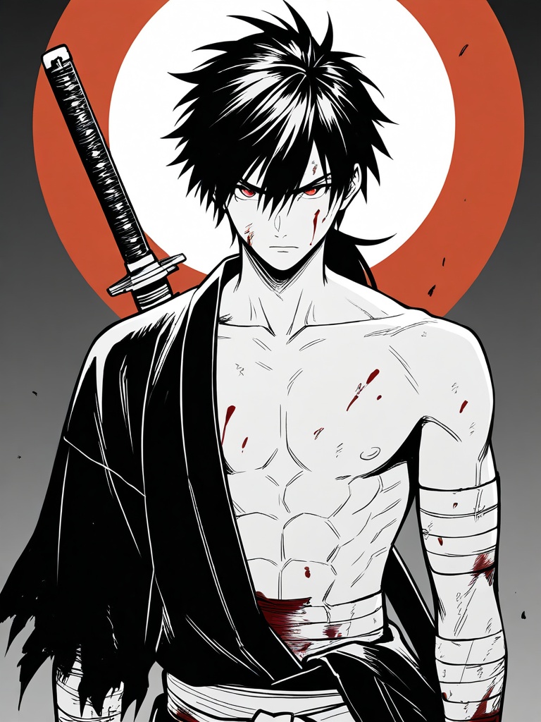 long hair,  black hair,  1boy on Tensor.Art