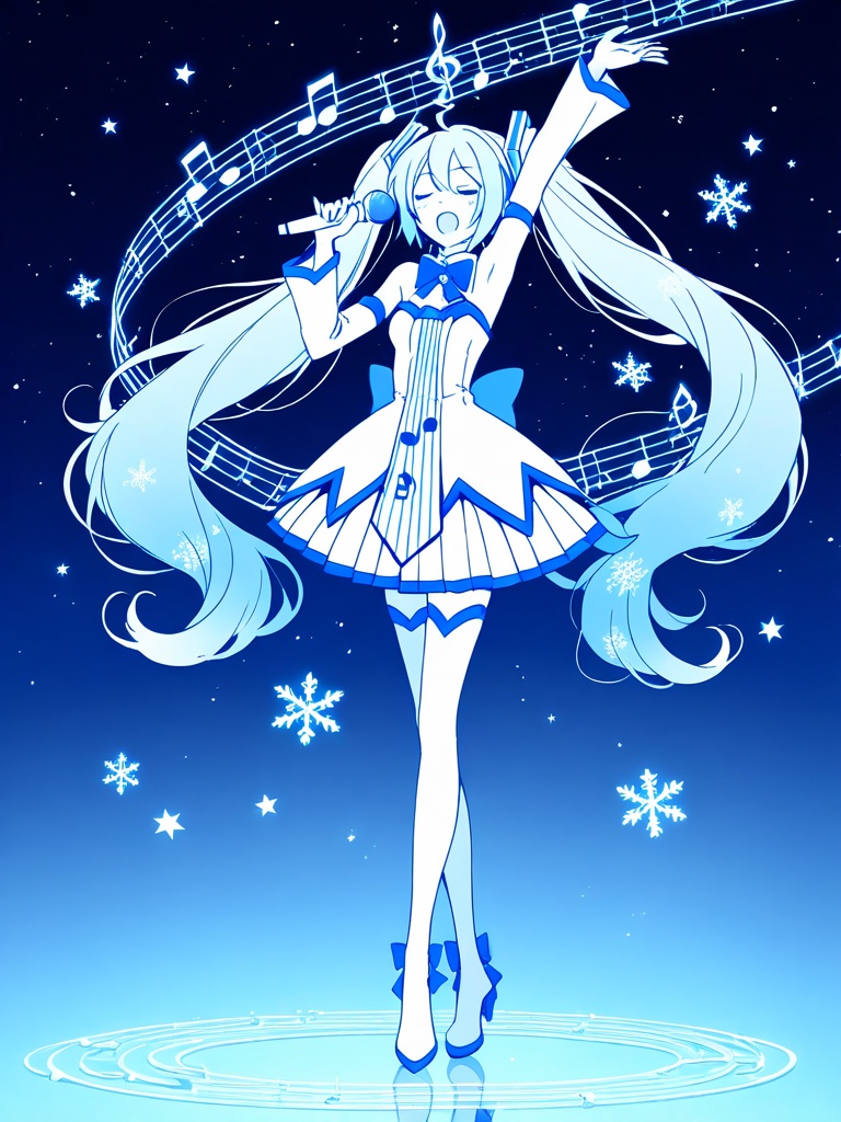 hatsune miku,  yuki miku,  1girl on Tensor.Art