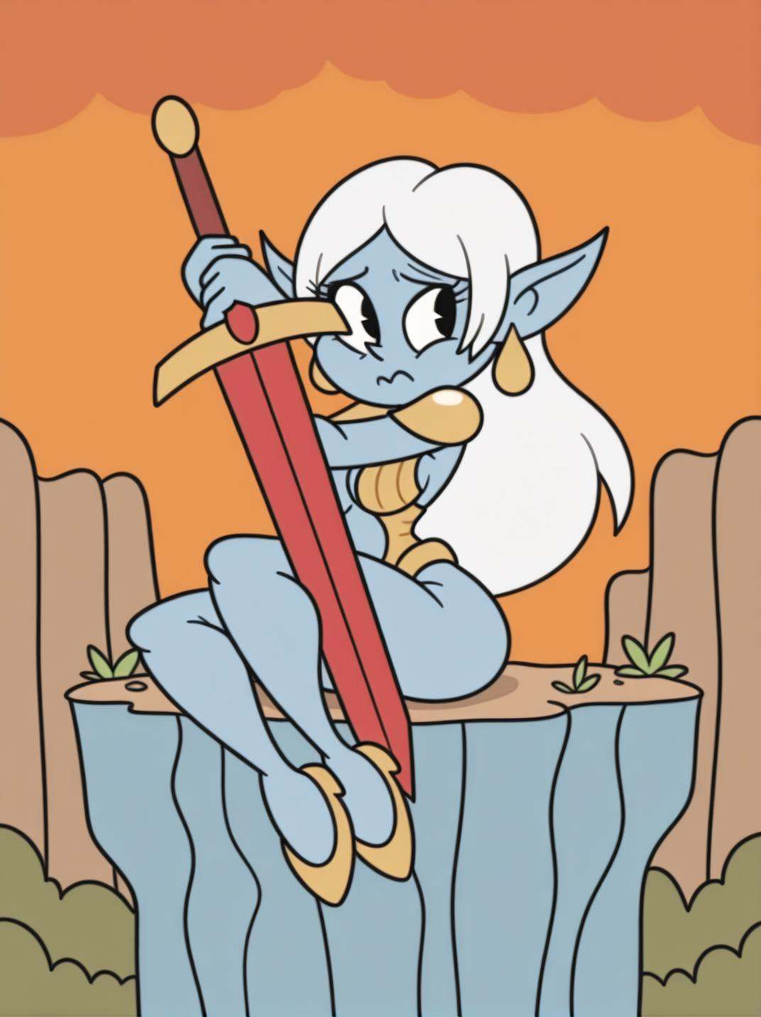 RetroXL,  toon \(style\),  flat color on Tensor.Art