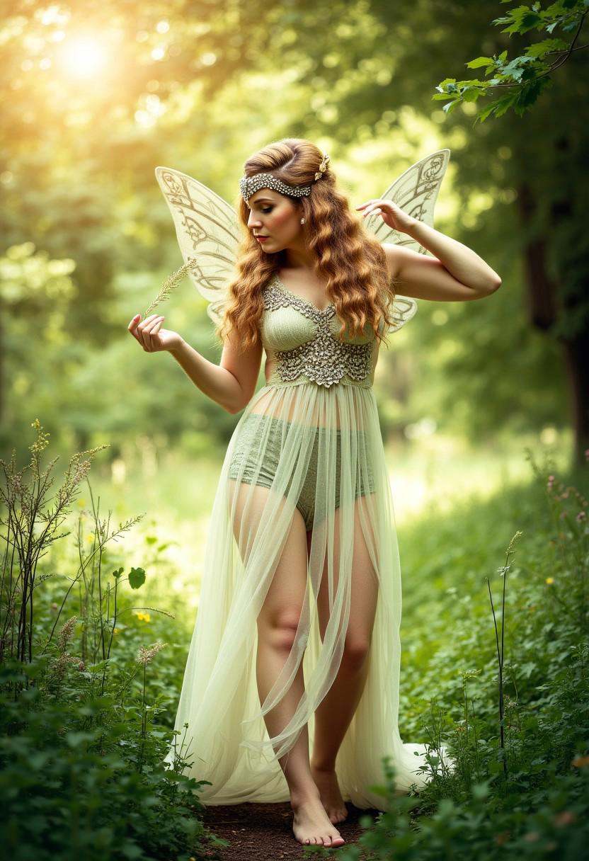 The image showcases a woman with long,  voluminous curls,  dressed in an ethereal gown on Tensor.Art