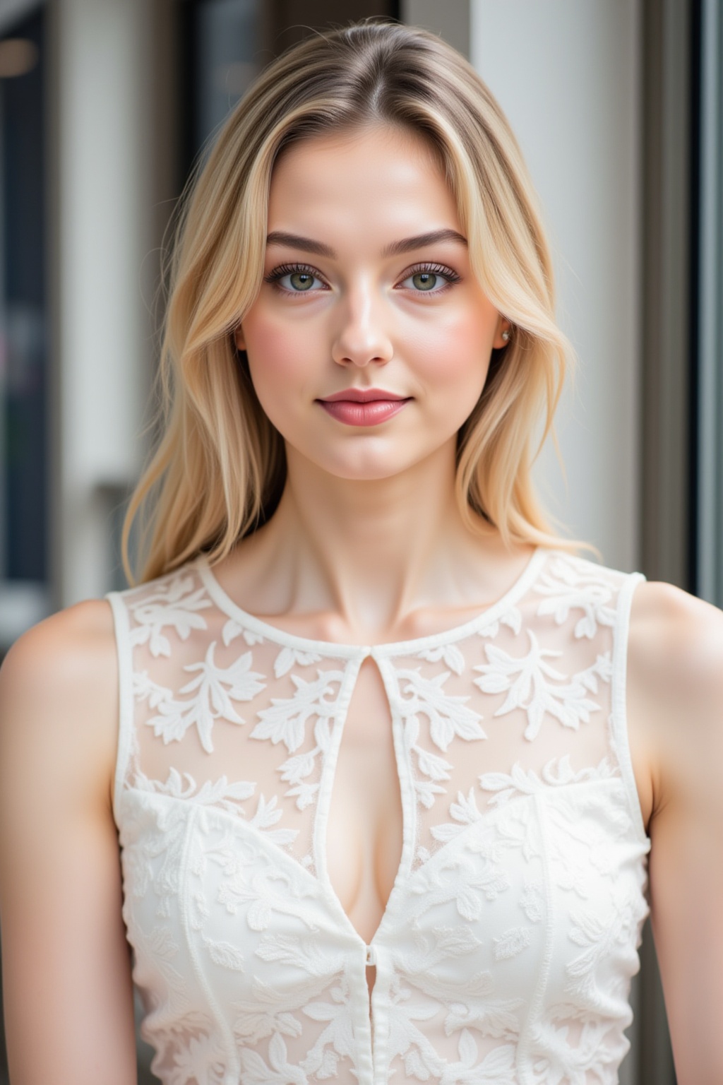 A young blonde woman,  22 years old,  with a flawless and radiant complexion on Tensor.Art
