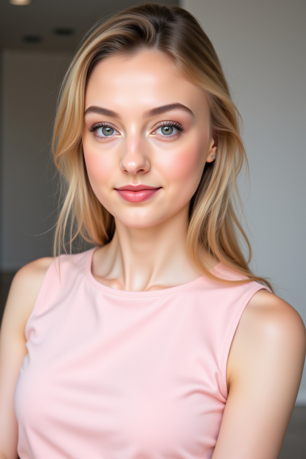A young blonde woman,  22 years old,  with a flawless and radiant complexion on Tensor.Art