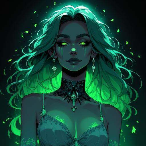 digital illustration in Neonhades style a dark,  moody,  and ethereal style on Tensor.Art
