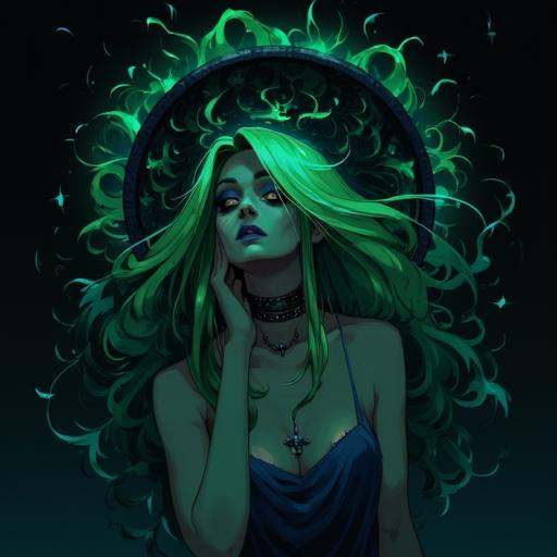 digital illustration in Neonhades style a dark,  moody,  and ethereal style on Tensor.Art