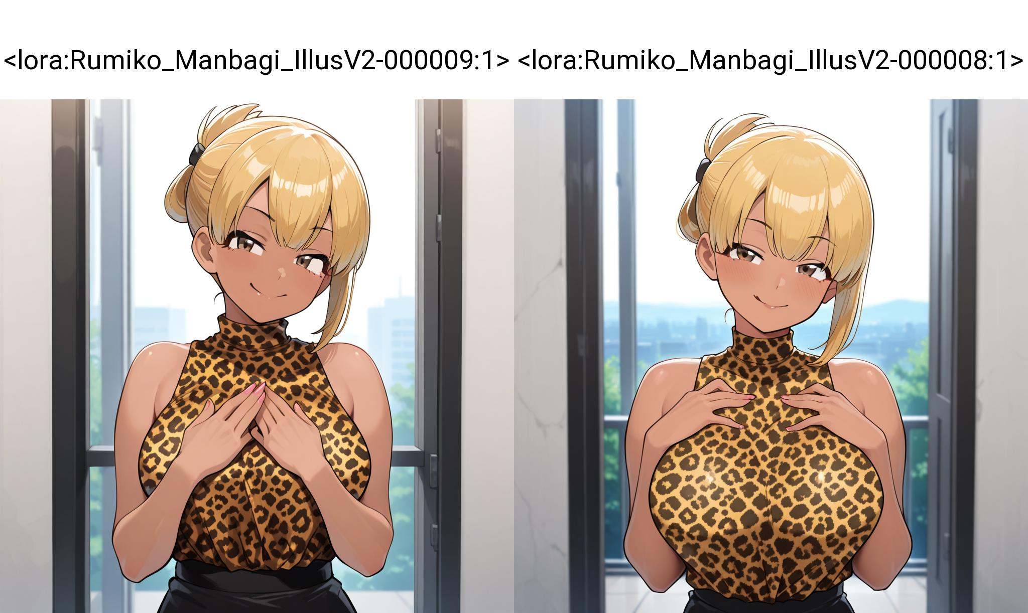 leopard print shirt,  sleeveless shirt,  shirt tucked in on Tensor.Art
