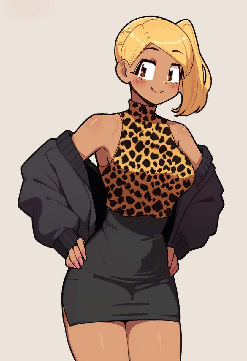 rumiko manbagi,  dark brown eyes,  tan on Tensor.Art