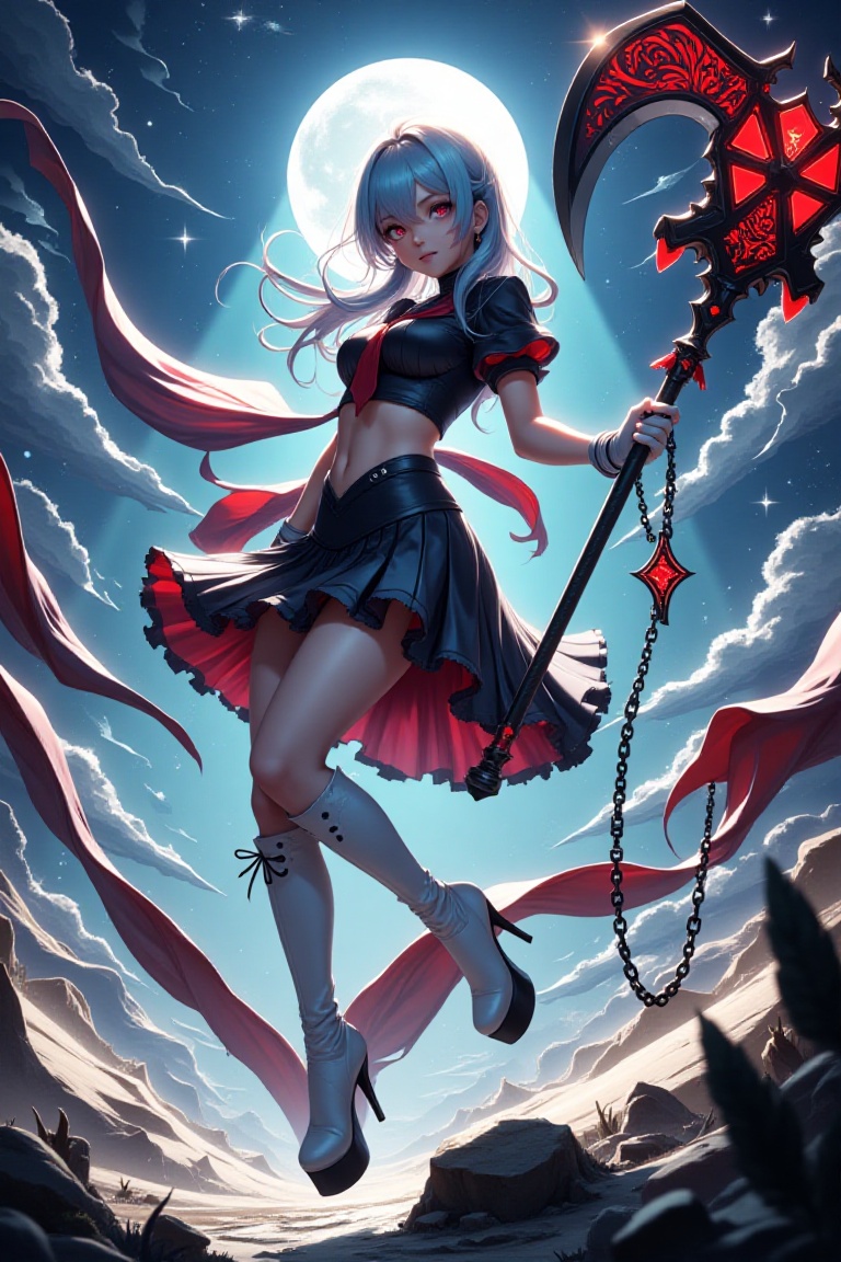 1girl,  A highly detailed digital art masterpiece featuring a dark character setting. Look directly at the audience.beauty...