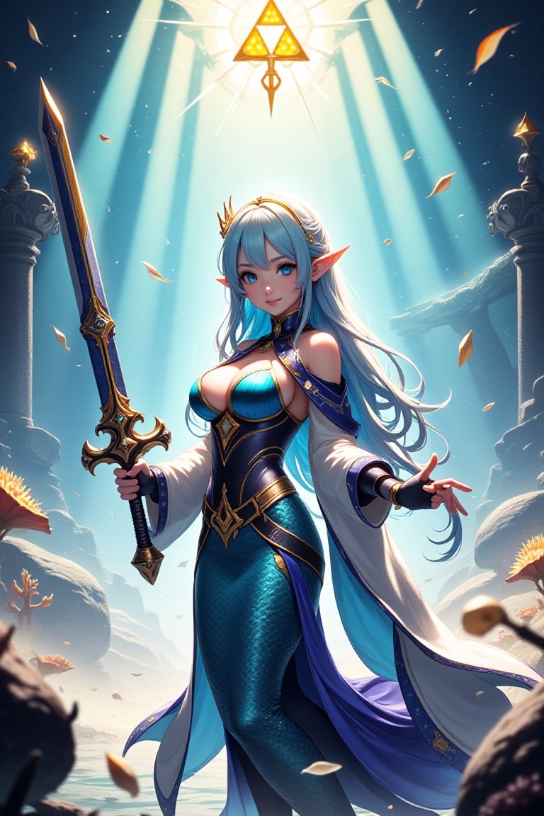 1girl,  beautiful anime girl,  A beautiful Japanese woman cosplaying as a heroic character from The Legend of Zelda on Ten...