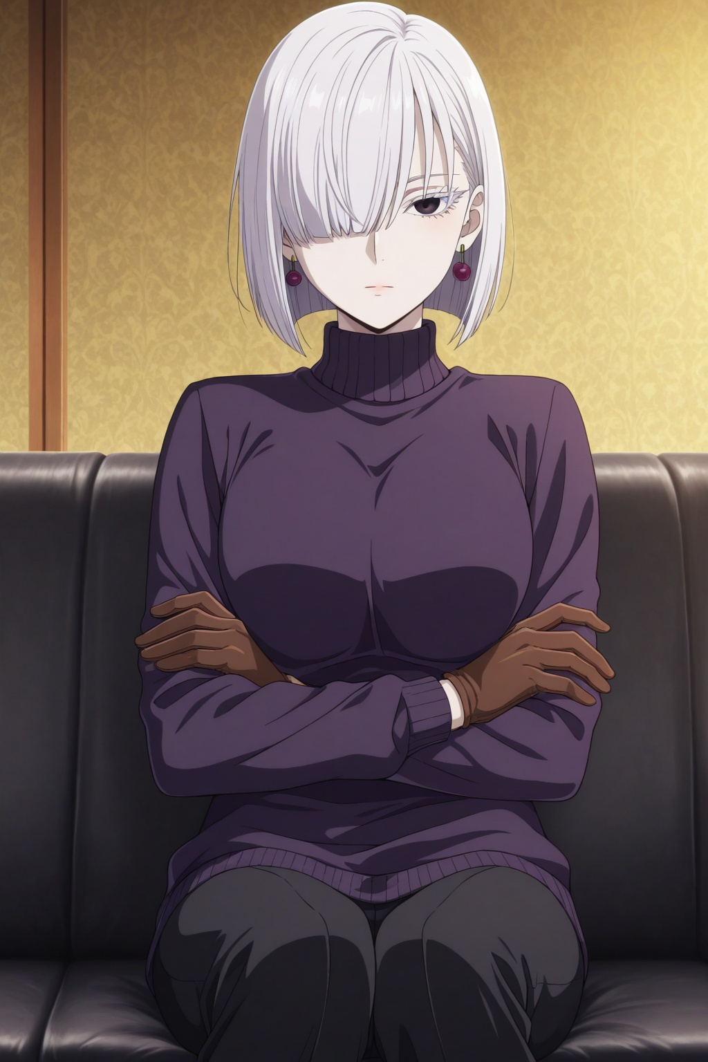 masterpiece,  (best quality),  black couch on Tensor.Art