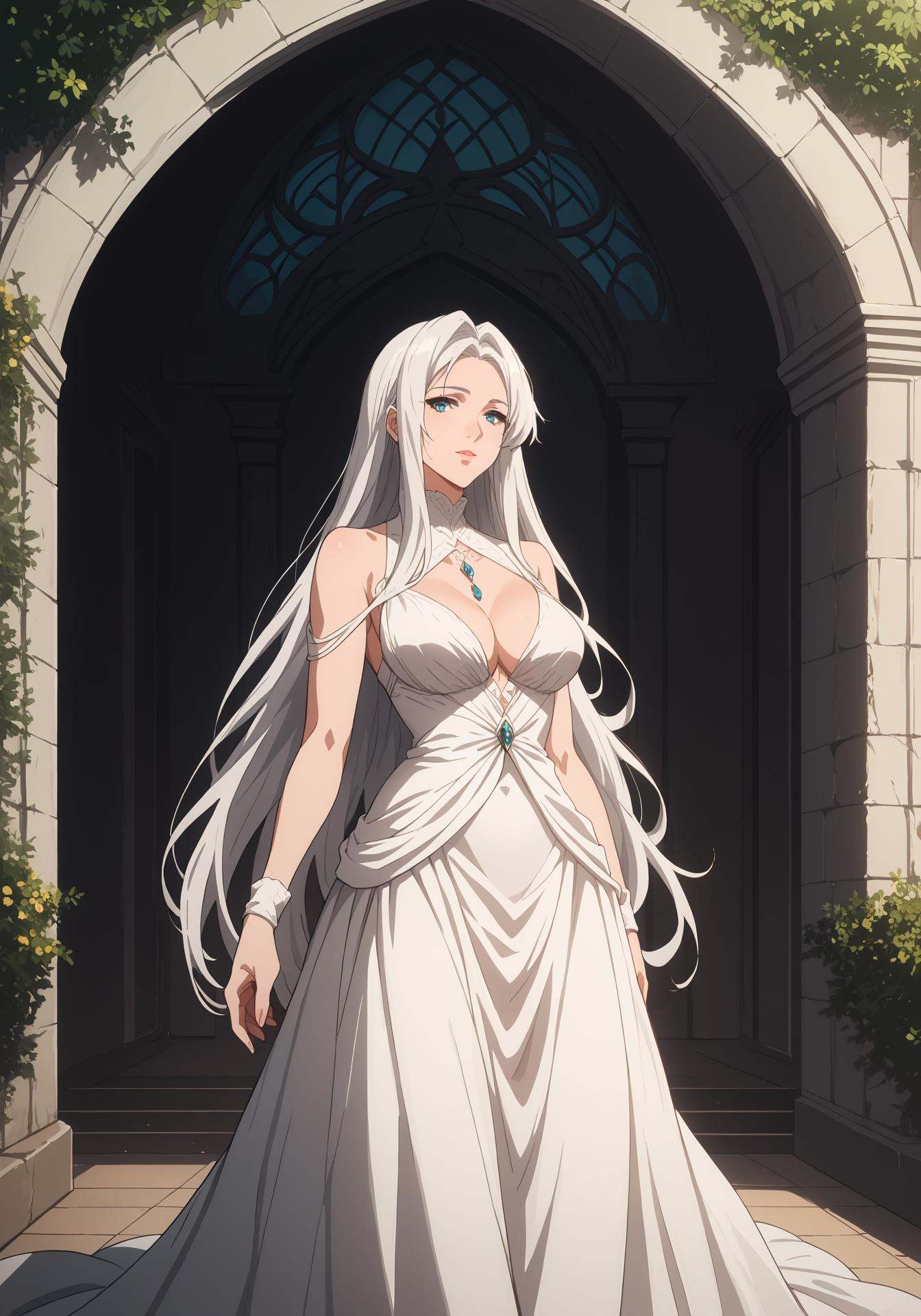 VEvergarden,  1girl,  white hair on Tensor.Art