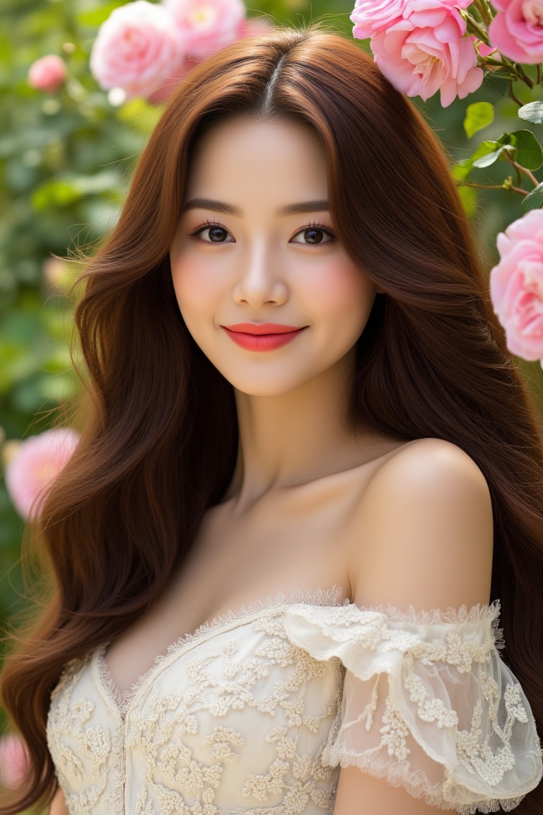 A stunning,  highly detailed portrait of a beautiful woman with flawless,  radiant skin on Tensor.Art