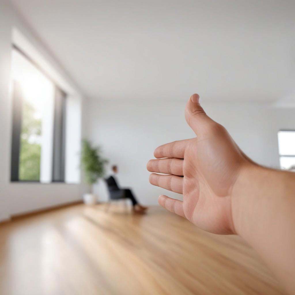((POV,  reaching out for handshake)),  eye-level perspective on Tensor.Art