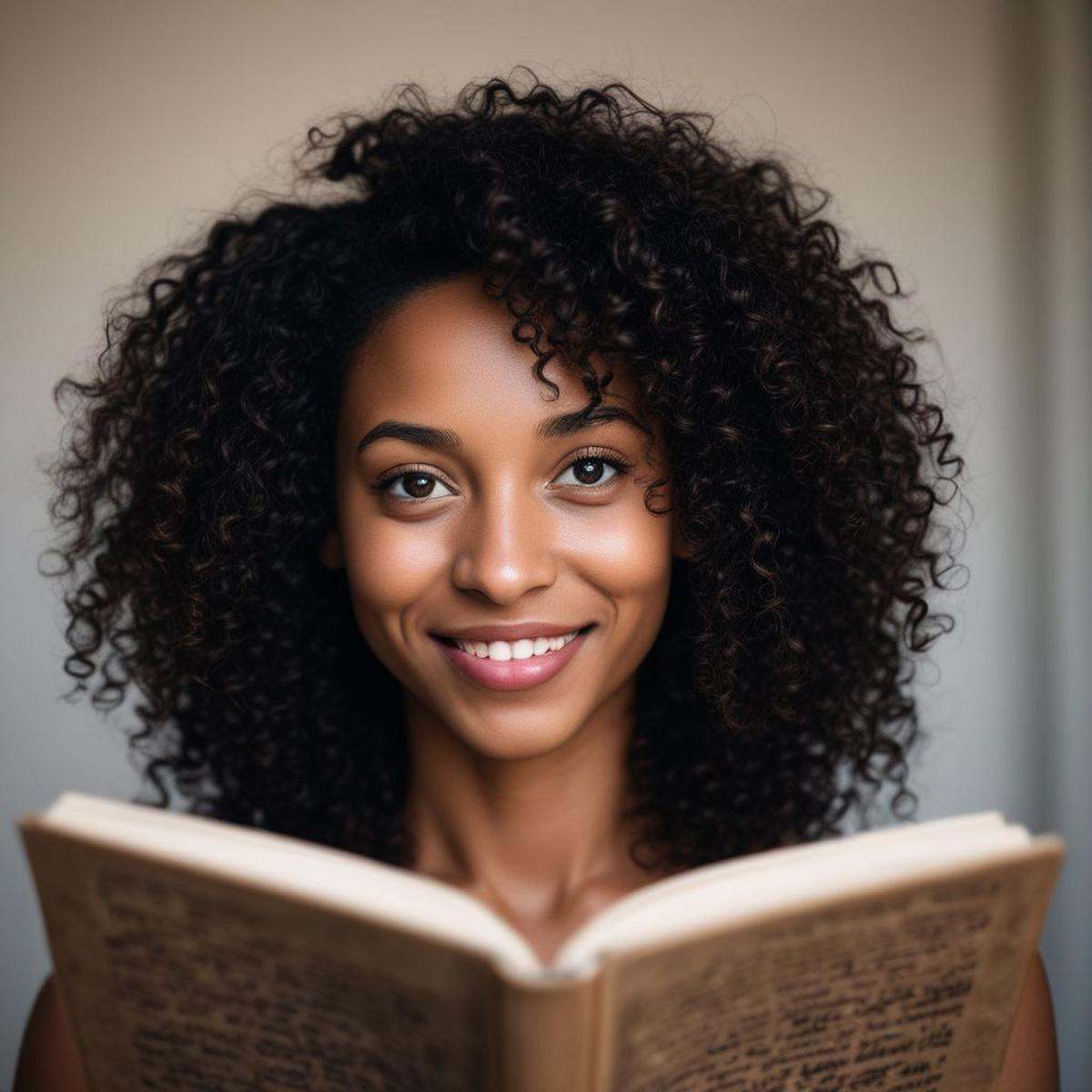 shallow_dof,  Jamaican woman reading a book,  black skin on Tensor.Art