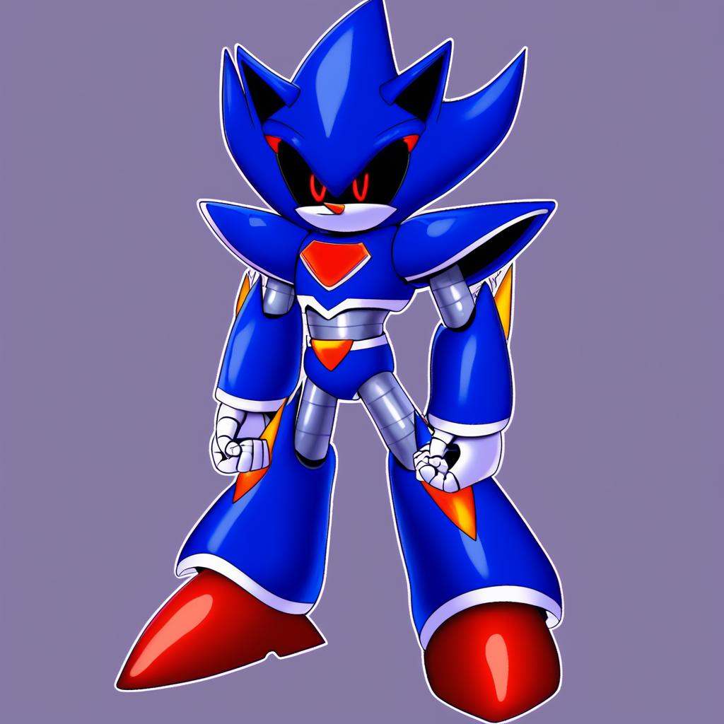 Metallix,  red glowing eyes,  robot on Tensor.Art